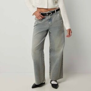 NWT Mid Rise Wide Leg Jeans with Slant Pockets